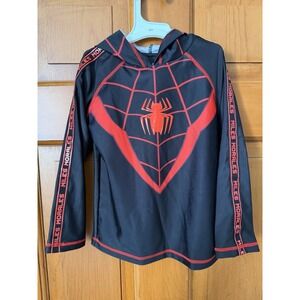 Marvel Spider-Man Boys' Long Sleeve Rash Guard Swim Shirt  Size 4 NWT